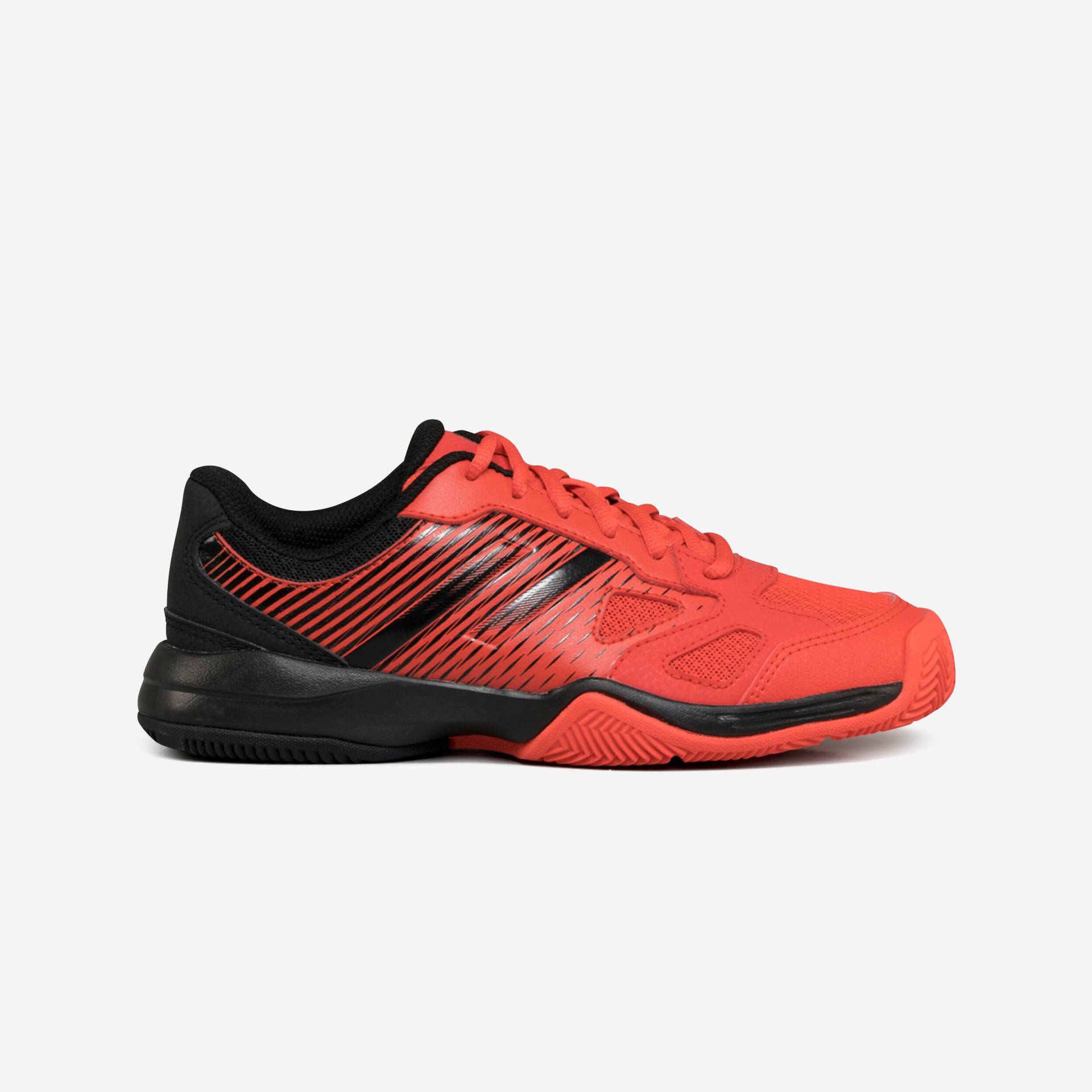 Kinder Padelschuhe mit Schnürung - Kuikma PS 500 rot/schwarz von KUIKMA