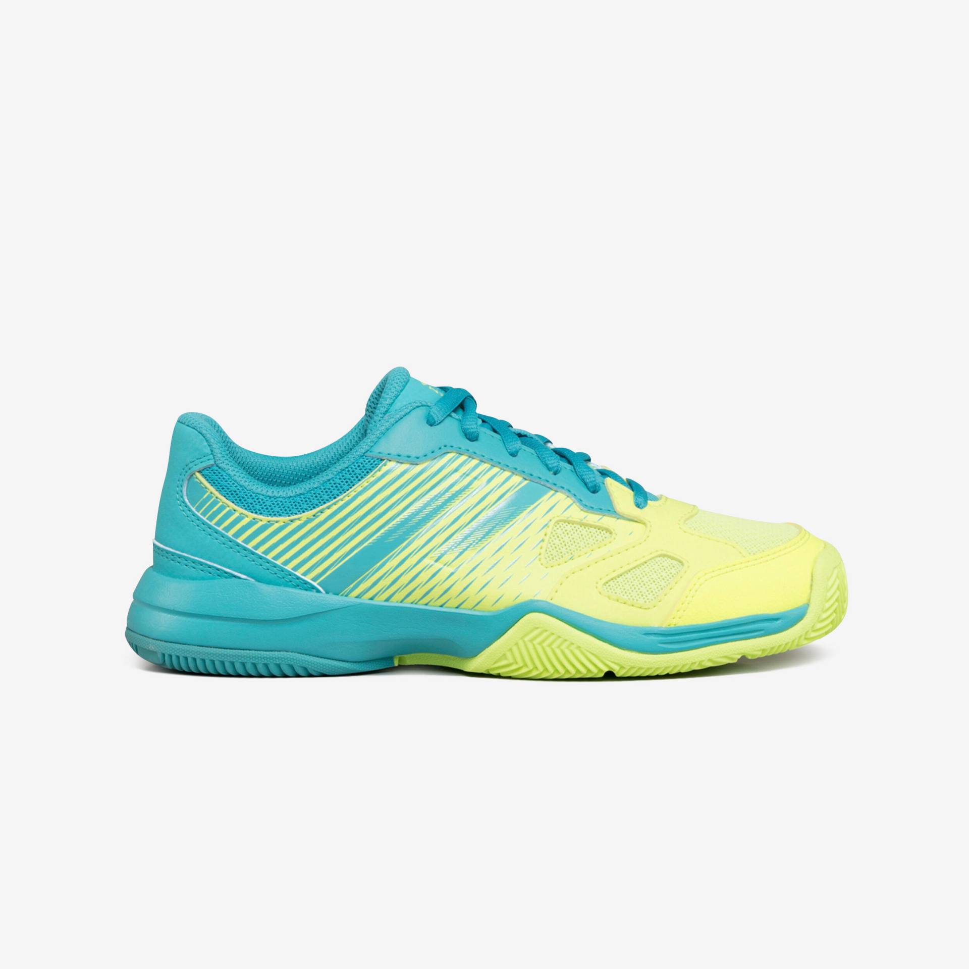 Kinder Padelschuhe mit Schnürung - PS 500 türkis/gelb Kinder Padelschuhe mit Schnürung - PS 500 türkis/gelb von KUIKMA