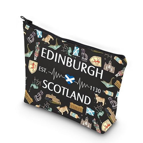 KUIYAI Edinburgh Geschenk Edinburgh Reise Geschenk Edinburgh Liebhaber Reißverschlusstasche Make-up Tasche, 1130 Schottland von KUIYAI