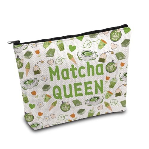 KUIYAI Matcha Gift Matcha Queen Kosmetiktasche für Frauen, Matcha-Liebhaber, Geschenk, T-Shirt, Enthusiasten, Geschenk, Reißverschlussbeutel, Matcha Queenuk, modisch von KUIYAI