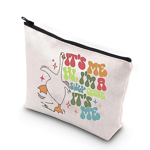KUIYAI Silly Goose Make-up-Tasche mit Reißverschluss, Motiv "It's Me Hi I'm A Silly Gans", Geschenk für Gänse-Liebhaber (Silly Gans) von KUIYAI