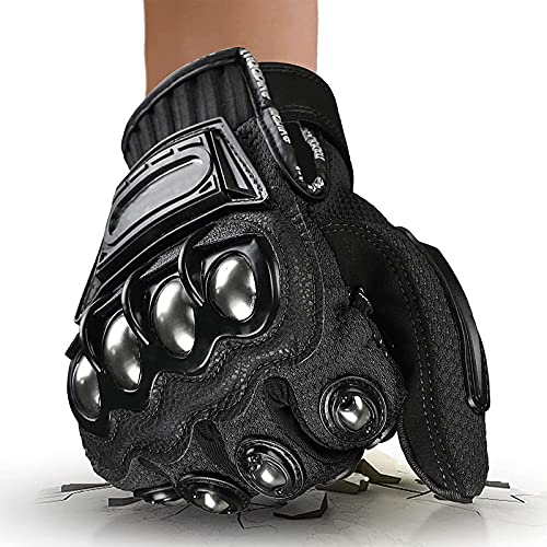 Fahrradhandschuhe Herren Damen, Box Mtb Handschuhe Boxhandschuhe Männer Motorrad Handschuhe Herr Lederhandschuhe Winterhandschuhe Snowboard Motorradhandschuhe Winter Leder Fahrrad,Full finger,L von KUMADAI