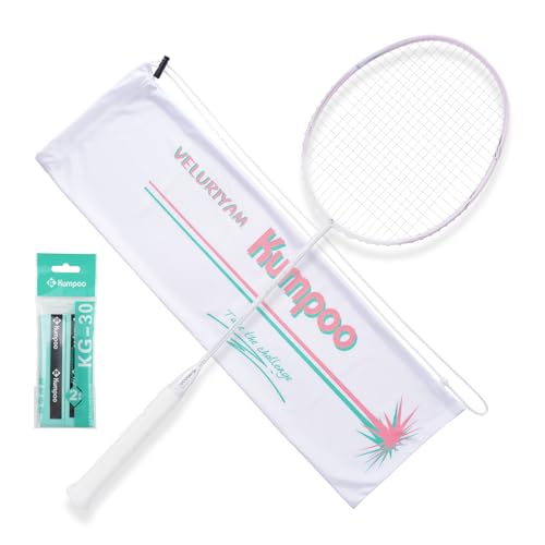 KUMPOO Professioneller Badmintonschläger aus Kohlefaser, 5U, Badmintonschläger-Set mit Griff und Tasche, leichter Schläger für Anfänger, Outdoor-Sport-Training, LIULI Lila KUMPOO Professioneller Badmintonschläger aus Kohlefaser, 5U, Badmintonschläger-Set mit Griff und Tasche, leichter Schläger für Anfänger, Outdoor-Sport-Training, LIULI Lila von KUMPOO