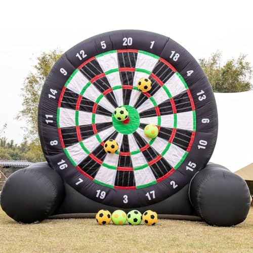 Aufblasbares Outdoor-Fußball-Dartboard, riesiges Fußball-Kick-Dartboard-Sportspiel, enthält 5 Fußbälle und EIN Gebläse (2,5 m) von KUOYTT