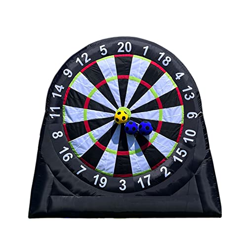 Riesige aufblasbare Fußball-Dartscheibe für den Außenbereich mit 8 klebrigen Füßen, Gebläse und Stützrahmen für Kick-Dartboard-Sportspiel von KUOYTT