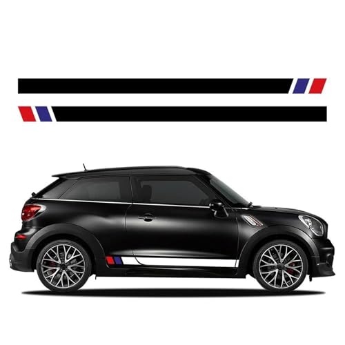 KUSQCRGA 2 Teile/los Auto DIY Beide Seiten Aufkleber Race Stripes Auto Vinyl Film, fit Für Mini Cooper S One JCW F55 F56 F60 R55 R56 R60 Zubehör von KUSQCRGA