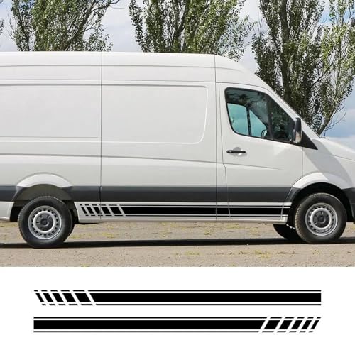 KUSQCRGA 2-teilige Autoaufkleber, passend für VW Streifen Sport Styling Grafiken Camper Van Vinyl Dekor Aufkleber Auto-Tuning-Zubehör von KUSQCRGA