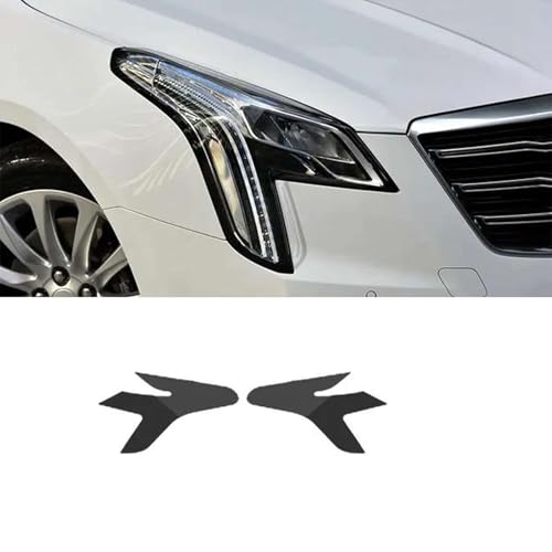 KUSQCRGA 2Pcs Auto Scheinwerfer Schutz Film Transparent Schwarz Aufkleber Fit für Cadillac CT6 XT4 XT5 XT6 XTS ATS Zubehör von KUSQCRGA