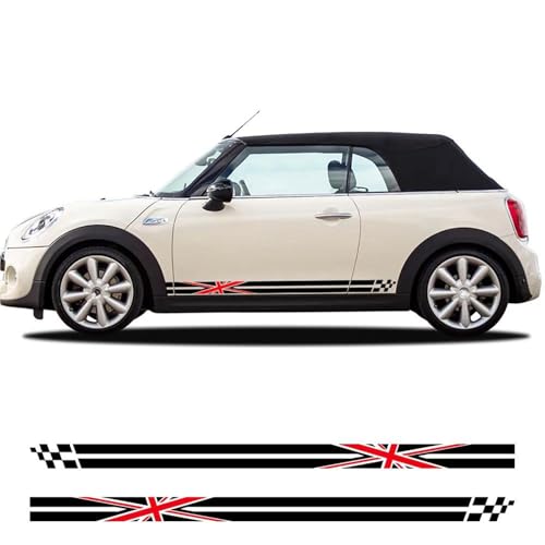 KUSQCRGA Auto-Seitentür-Aufkleber, Union Jack Britain, Vinyl-Aufkleber, passend für Mini Cooper S JCW R56 R55 R60 R61 F54 F55 F56 Countryman von KUSQCRGA