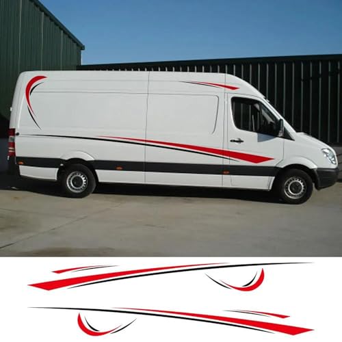 KUSQCRGA Autoaufkleber, Wohnmobil, Caravan, RV-Streifen, Camper Van, Vinyl-Aufkleber, passend für Benz Sprinter W906 515, Auto-Tuning-Zubehör von KUSQCRGA