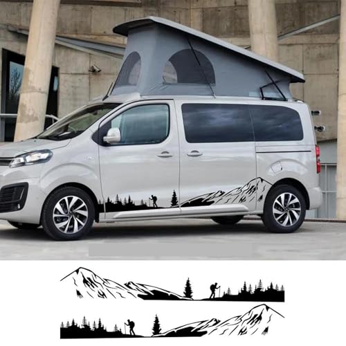 KUSQCRGA Van-Aufkleber, Camper, Minivan, Auto, Mountain Hiking Edition, Aufkleber, passend für Citroen Spacetourer E C4 XS M XL MPV, Auto-Tuning-Zubehör von KUSQCRGA