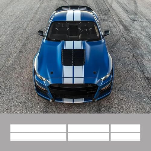 KUSQCRGA Vinyl-Aufkleber für Motorhaube, Dach und Heck, für das ganze Auto, Rennsport-Styling, Streifen, passend für Ford Mustang Ecobosst Shelby GT Tuning-Zubehör von KUSQCRGA