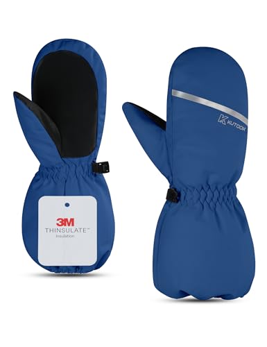 KUTOOK Fäustlinge Kinder Winter Handschuhe Skihandschuhe Wasserdicht Warme Winterhandschuhe Ski Snowboard Fußball Blau S KUTOOK Fäustlinge Kinder Winter Handschuhe Skihandschuhe Wasserdicht Warme Winterhandschuhe Ski Snowboard Fußball Blau S von KUTOOK