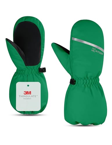 KUTOOK Fäustlinge Kinder Winter Handschuhe Skihandschuhe Wasserdicht Warme Winterhandschuhe Ski Snowboard Fußball Grün S KUTOOK Fäustlinge Kinder Winter Handschuhe Skihandschuhe Wasserdicht Warme Winterhandschuhe Ski Snowboard Fußball Grün S von KUTOOK