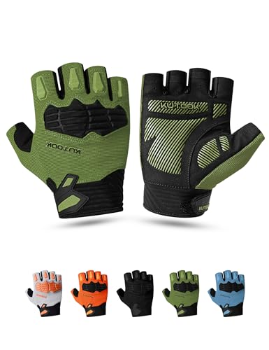 KUTOOK Fahrradhandschuhe MTB Mountainbike Fahrrad Handschuhe Herren Damen Sommer mit 5mm Palm Pad TPR SCR Protect Touch-Screen Atmungsaktiv Elastisch rutschfest Stoßdämpfend Grün 2XL KUTOOK Fahrradhandschuhe MTB Mountainbike Fahrrad Handschuhe Herren Damen Sommer mit 5mm Palm Pad TPR SCR Protect Touch-Screen Atmungsaktiv Elastisch rutschfest Stoßdämpfend Grün 2XL von KUTOOK
