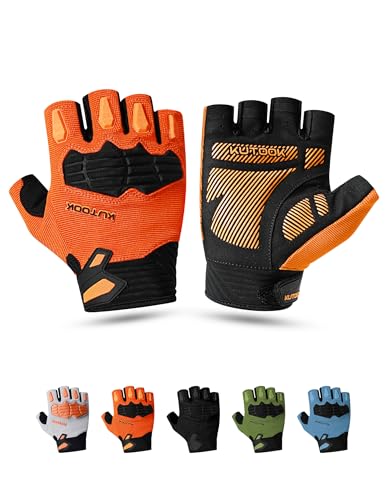 KUTOOK Fahrradhandschuhe MTB Mountainbike Fahrrad Handschuhe Herren Damen Sommer mit 5mm Palm Pad TPR SCR Protect Touch-Screen Atmungsaktiv Elastisch rutschfest Stoßdämpfend Orange XL KUTOOK Fahrradhandschuhe MTB Mountainbike Fahrrad Handschuhe Herren Damen Sommer mit 5mm Palm Pad TPR SCR Protect Touch-Screen Atmungsaktiv Elastisch rutschfest Stoßdämpfend Orange XL von KUTOOK
