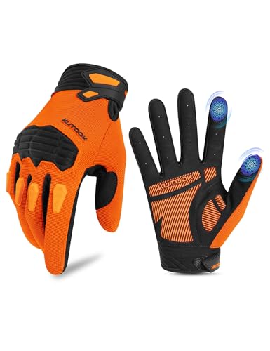 KUTOOK Fahrradhandschuhe MTB Mountainbike Fahrrad Handschuhe Herren Langfinger mit 5mm Palm Pad TPR SCR Protect Touch-Screen Atmungsaktiv Elastisch rutschfest Stoßdämpfend Orange XL KUTOOK Fahrradhandschuhe MTB Mountainbike Fahrrad Handschuhe Herren Langfinger mit 5mm Palm Pad TPR SCR Protect Touch-Screen Atmungsaktiv Elastisch rutschfest Stoßdämpfend Orange XL von KUTOOK