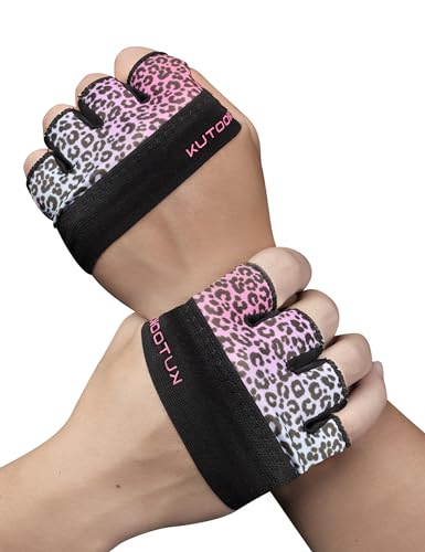 KUTOOK Fitnesshandschuhe Herren Kraftsport Krafttraining Handschuhe Damen Gym Gloves Women Sporthandschuhe Griffpolster Trainingshandschuhe Rosa Leopard Muster XS KUTOOK Fitnesshandschuhe Herren Kraftsport Krafttraining Handschuhe Damen Gym Gloves Women Sporthandschuhe Griffpolster Trainingshandschuhe Rosa Leopard Muster XS von KUTOOK