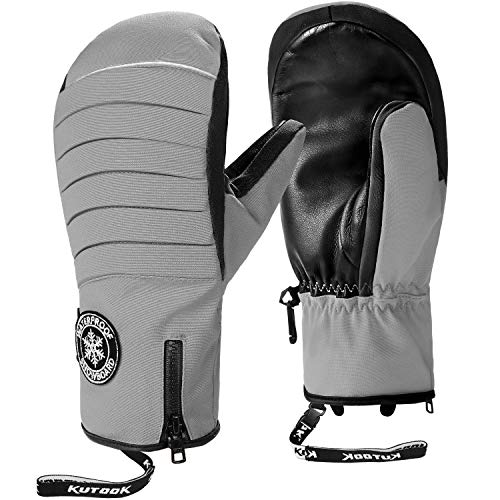 KUTOOK Skihandschuhe Snowboard Handschuhe Herren Damen Fäustlinge Wasserdicht Warm Winter Winddicht Winterhandschuhe für Ski Snowboard Outdoor Gray,M KUTOOK Skihandschuhe Snowboard Handschuhe Herren Damen Fäustlinge Wasserdicht Warm Winter Winddicht Winterhandschuhe für Ski Snowboard Outdoor Gray,M von KUTOOK