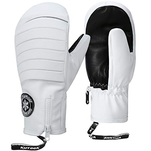 KUTOOK Skihandschuhe Snowboard Handschuhe Herren Damen Fäustlinge Wasserdicht Warm Winter Winddicht Winterhandschuhe für Ski Snowboard Outdoor Weiß,M KUTOOK Skihandschuhe Snowboard Handschuhe Herren Damen Fäustlinge Wasserdicht Warm Winter Winddicht Winterhandschuhe für Ski Snowboard Outdoor Weiß,M von KUTOOK