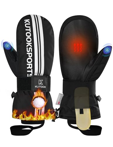 KUTOOK Winterhandschuhe Skihandschuhe Thermohandschuhe Damen Herren Wasserdicht Warm Thermo Winter Sport Gloves Wasserdicht Touchscreen für Skifahren Snowboard Eislaufen Wandern Schwarz,L KUTOOK Winterhandschuhe Skihandschuhe Thermohandschuhe Damen Herren Wasserdicht Warm Thermo Winter Sport Gloves Wasserdicht Touchscreen für Skifahren Snowboard Eislaufen Wandern Schwarz,L von KUTOOK