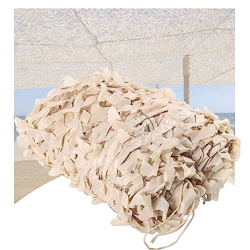 KUWAI 2x4.0m 3x5m 4x9m Bulk Rolle Camouflage Netz Bundeswehr Beige Tarnnetz Für Deko Waldlandschaft Outdoor Camping Garten Ausblenden Abdeckung Camp Jagd Sonnenschutz Tarnung Netz(3.5mx9m) von KUWAI