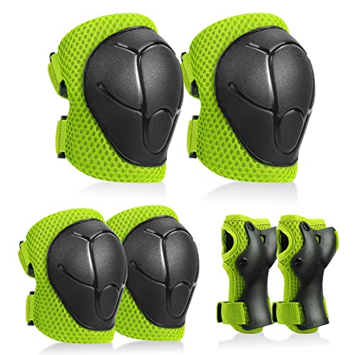 Knieschoner Kinder Schoner Set Inliner Schützer 6 in 1 Schutzausrüstung für 3-7 Jahre Kinder Ellenbogenschoner Handgelenkschoner Protektoren für Skateboard Roller Skaten Fahren Knieschoner Kinder Schoner Set Inliner Schützer 6 in 1 Schutzausrüstung für 3-7 Jahre Kinder Ellenbogenschoner Handgelenkschoner Protektoren für Skateboard Roller Skaten Fahren von KUYOU