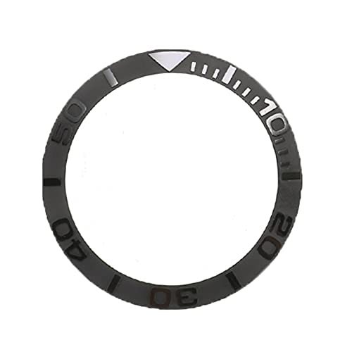 KVIVI Uhr LüNette,Uhr LüNette Ring 38mm Keramikuhr Bezel-Einsatz für 40mm Herrenuhr Gesichtsuhren Ersetzen Zubehör Innendurchmesser 30,7 mm Runde Lünette (Color : Black) von KVIVI