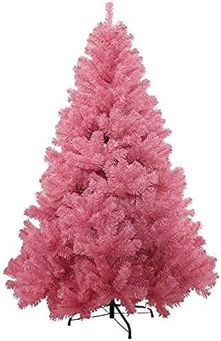 KVLHCSVA Weihnachtsbaum PVC-Weihnachtsbaum Künstlicher Weihnachtsbaum mit vollem Reißverschluss und stabilem Metallständer Rosa Künstlicher Weihnachtsbaum für den Innenbereich (Farbe: 240 cm (8 Fuß)) von KVLHCSVA