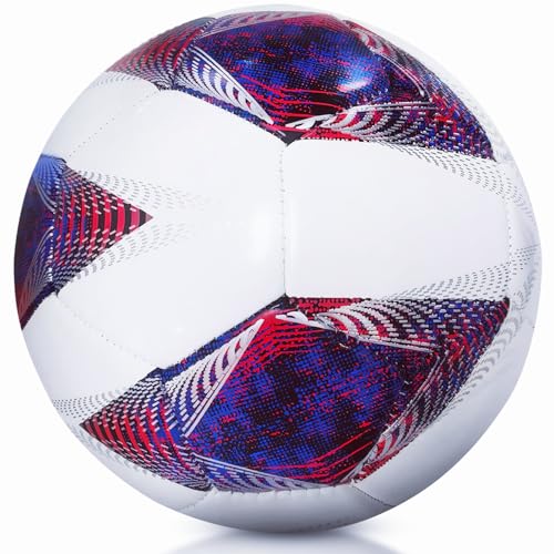 KWJEIULSOQ Fussball GrößE 5, Fußball Kinder Unisex, Fußball Größe 5, Outdoor-Indoor Fussbälle Größe 5, 2024 Championsleague Ball und Offizieller Trainingsball für Jugendliche und Erwachsene von KWJEIULSOQ