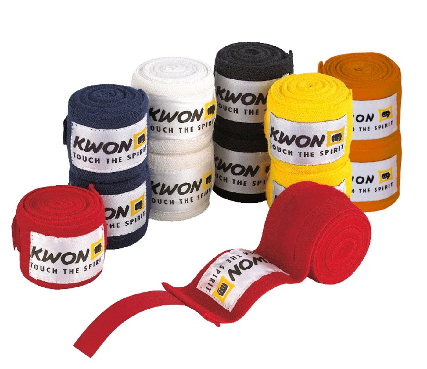 KWON Boxbandagen elastisch 2,5 m Wickelbandagen Handbandagen Boxen Kickboxen, Paar, elastischem Material, Klett, Daumenschlaufe KWON Boxbandagen elastisch 2,5 m Wickelbandagen Handbandagen Boxen Kickboxen, Paar, elastischem Material, Klett, Daumenschlaufe von KWON