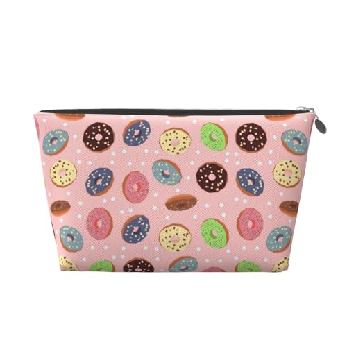 Donut-Kosmetiktasche für Damen, groß, mit Reißverschluss, Make-up-Tasche, Reise-Kulturbeutel, Organizer von KWQDOZF