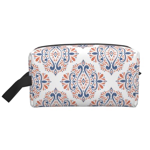 Reise-Kulturtasche mit Paisley-Elementen. Personalisierte Reise-Make-up-Tasche mit Paisley-Elementen. Große Kapazität mit Reißverschluss. Tragbare Reise-Kulturtasche in mehreren Stilen, Geschenkidee f von KWQDOZF