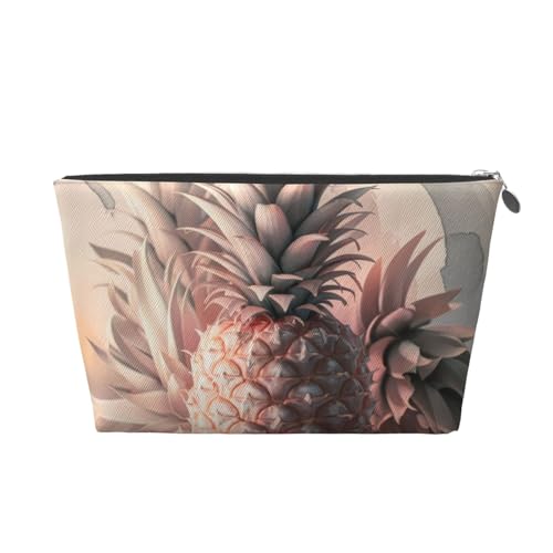 Sketched Pine Damen-Make-up-Tasche mit Aufdruck, große Kapazität, Reise-Make-up-Tasche aus Leder, wasserdicht, Kulturbeutel, Rasierbeutel von KWQDOZF