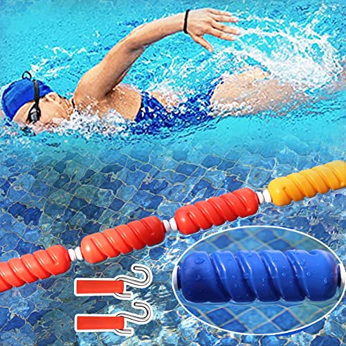 KWSVFNKQT 5 m 10 m lange Bojen-Pool-Spiralbahnmarkierungslinie und Schwimmset – umweltfreundlicher Bojenball, Schwimmbahnlinien for Schulspiele(Nylon Ro,L10m/32.8ft) von KWSVFNKQT