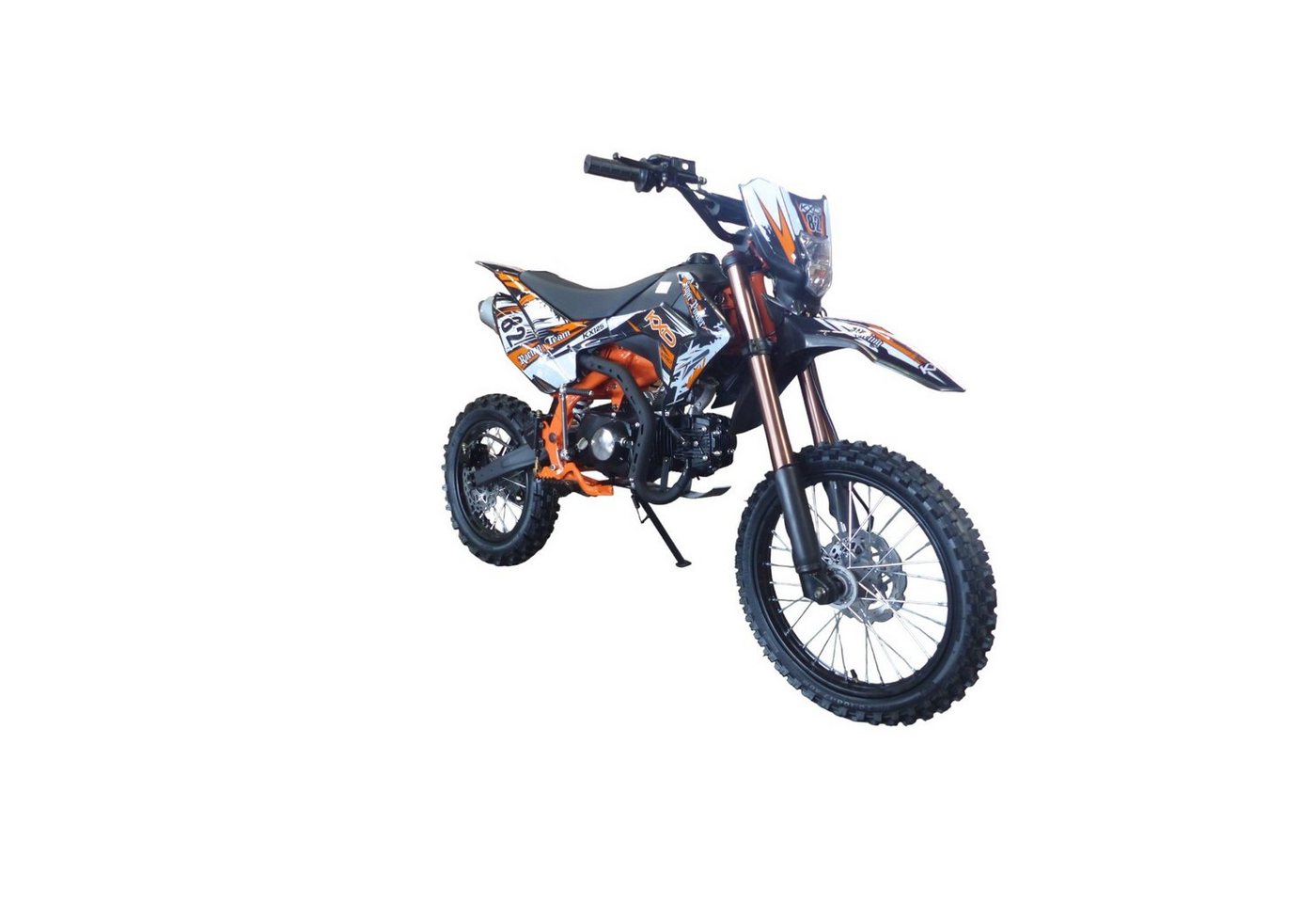 KXD Dirt-Bike 125cc Dirtbike Cross Pitbike Crossbike KXD 609 17/14 Zoll Licht Orange von KXD