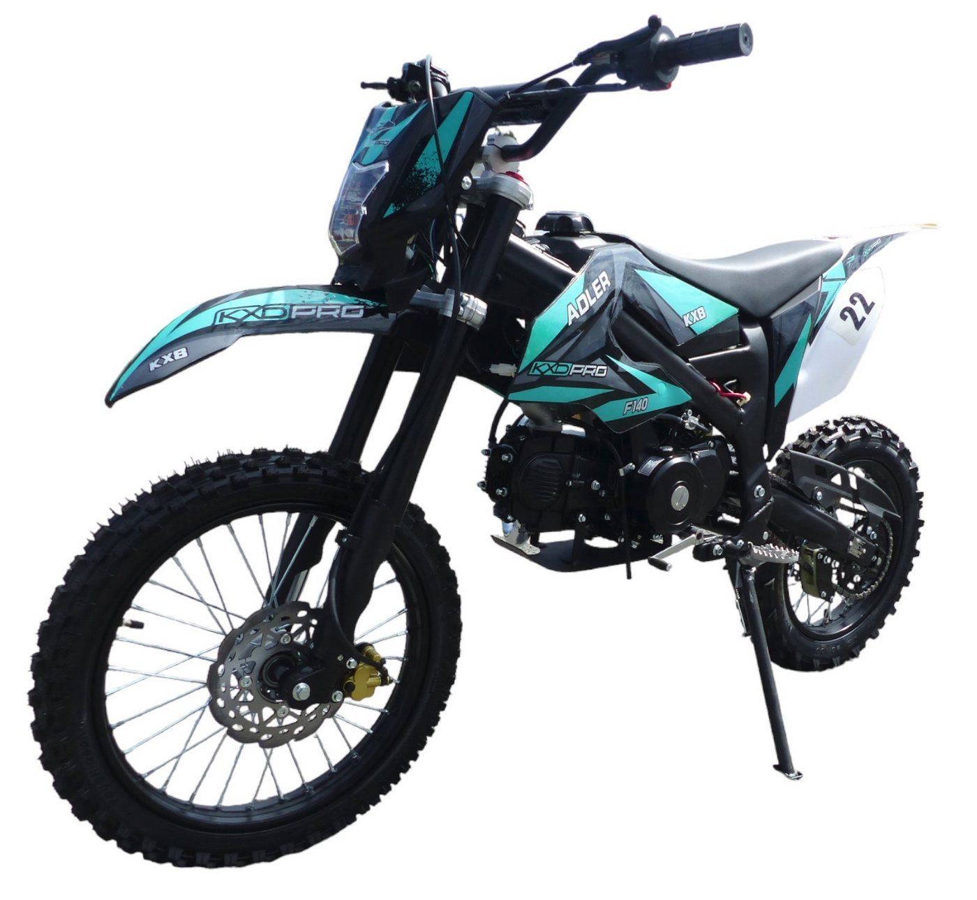 KXD Dirt-Bike 140cc Dirtbike Cross Bike Pitbike KXD 612 E-Start 17/14 Zoll Licht von KXD