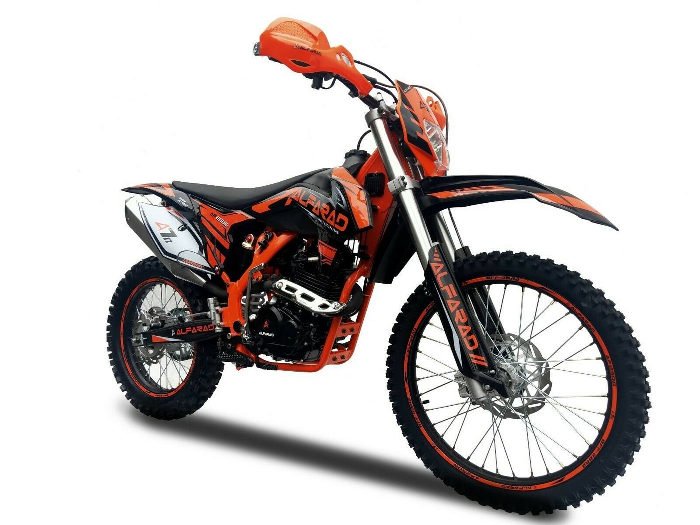 KXD Dirt-Bike 250ccm Dirtbike Vollsross Enduro Pitbike Cross 20PS 21/18 Zoll Orange von KXD