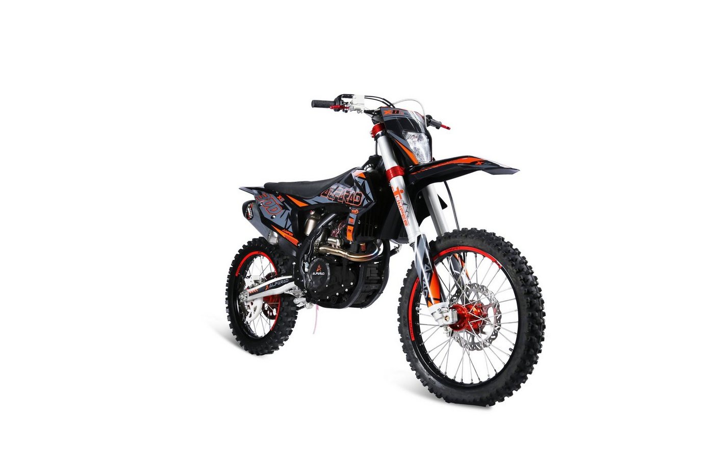 KXD Dirt-Bike 300ccm Alfarad X8 Dirtbike Vollsross Enduro Crossbike 21/19 Black von KXD