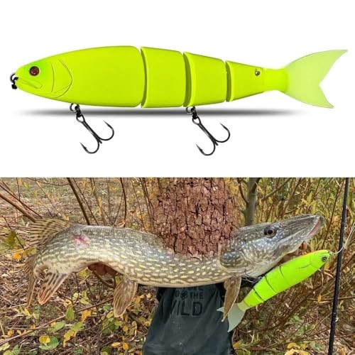 KXJSYL Tool Swimbait Köder 245 schwimmender Köder für große Köder, Barsch, Wels, Hartköder, 245 Köder (zufällige Farbe, 4 Stück, sinkend, 245 mm, 118 g) von KXJSYL Tool