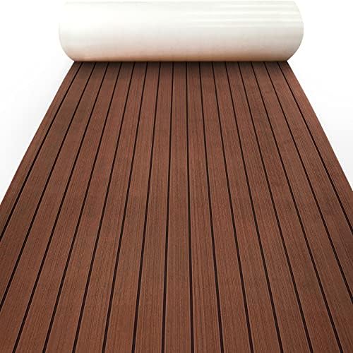 KXKZREN Boot Bodenbelag Selbstklebend Eva-Schaum Teakholzimitat Bootsbelag, rutschfeste Bootsmatte Marineteppich für Motorboot Wohnmobil Yacht Kajak Schwimmende Plattform, 240x90cm KXKZREN Boot Bodenbelag Selbstklebend Eva-Schaum Teakholzimitat Bootsbelag, rutschfeste Bootsmatte Marineteppich für Motorboot Wohnmobil Yacht Kajak Schwimmende Plattform, 240x90cm von KXKZREN