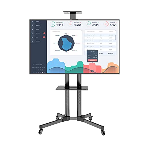 KXQYIKYI Rollbarer/mobiler TV-Ständer mit Stauraum, höhenverstellbarer TV-Wagen für 32, 40, 47, 50, 55, 60, 65, 70 Zoll Flachbildfernseher. Überwacht wunderschöne Landschaften von KXQYIKYI