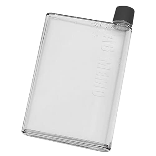 KXQYIKYI Wasserbecher Pappbecher Flasche Flache Wasserflasche Klares Buch Tragbares Papierpad Wasserflasche Flache Getränkekessel Notebook-Flasche (Größe: A6-350 ml, Farbe: Kaffee) von KXQYIKYI