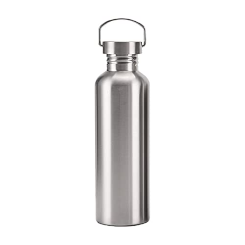 KXQYIKYI Wasserbecher Sportflasche Flaschen Edelstahl-Wasserflasche mit Griff 500 ml Reisen Radfahren Wandern Wasserflasche Trinkgeschirr (Farbe: Kunststoffdeckel) von KXQYIKYI