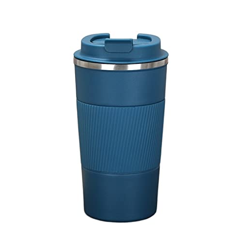 KXQYIKYI Wasserbecher Thermoflaschen für heißen Kaffee Edelstahlbecher Kaffee Thermobecher Reiseisolierter Becher (Größe: 380 ml, Farbe: Grün) von KXQYIKYI