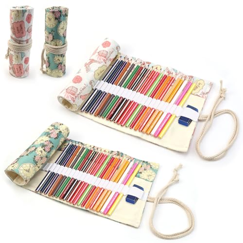 KXVXXV 2 Stück 36 Löcher Leinwand Stifterolle, Pinseltasche Künstler Stifteaufbewahrung Stifteetui Roll up Leinwand rollmäppchen Pencil Wrap KXVXXV 2 Stück 36 Löcher Leinwand Stifterolle, Pinseltasche Künstler Stifteaufbewahrung Stifteetui Roll up Leinwand rollmäppchen Pencil Wrap von KXVXXV