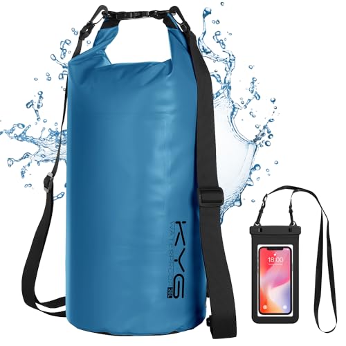 KYG Dry Bag wasserdichte Tasche, 10L/20L, mit Wasserdicht Handyhülle, Trockentasche für Strand und Outdoor Sport, Wandern, Skifahren, Angeln, Klettern, Camping, Surfen, Rafting KYG Dry Bag wasserdichte Tasche, 10L/20L, mit Wasserdicht Handyhülle, Trockentasche für Strand und Outdoor Sport, Wandern, Skifahren, Angeln, Klettern, Camping, Surfen, Rafting von KYG