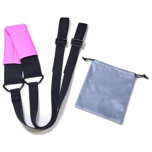 KYOFIS Tanz-Stretchbänder, Bein-Stretch-Gurt mit Aufbewahrungstasche und weichen Polstern, verstellbare Länge, Yoga-Band for Yoga und Tanz-Beinstrecken(Pink) von KYOFIS