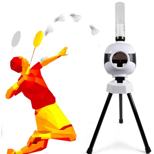 KYZTMHC Badminton-Aufschlagmaschine, Badminton-Launcher, 3~4 Sekunden pro Ball, Badminton-Aufschlagmaschine, Badminton-Trainer, Pitching-Maschinen-Set für den Garten von KYZTMHC