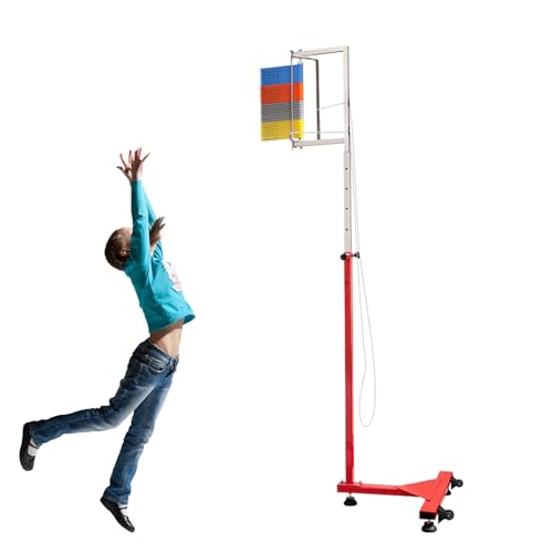 KYZTMHC Vertikalsprung-Messgerät für das Basketballtraining Vertikalsprungtrainer für Jugendliche Verstellbare Höhe Vertikaler Sprungtester (Color : Four Colors, Size : 5.5-10.4ft) von KYZTMHC